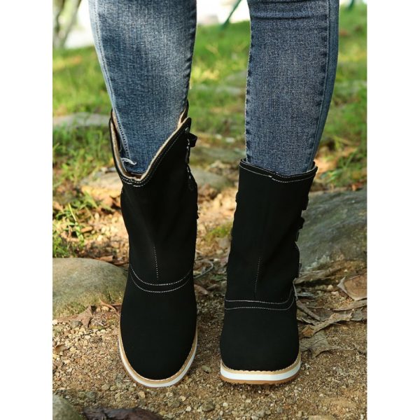 Casual Leopard Snake Print Lace-up Print Boots - Image 27