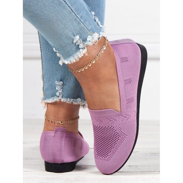 Women's Breathable Mesh Fabric Flat Shoes - Image 13