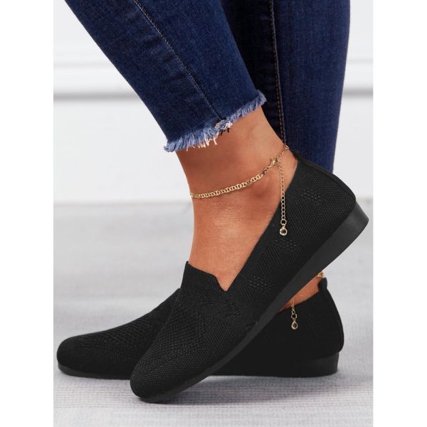 Women's Breathable Mesh Fabric Flat Shoes - Image 28