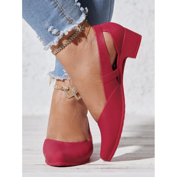 Waterproof Hollow Out Block Heel Beach Shoes - Image 13