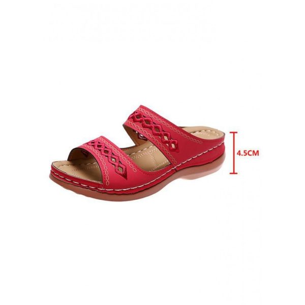 Retro Style Hollow Out Circular Embroidery Foot Casual Slippers - Image 33