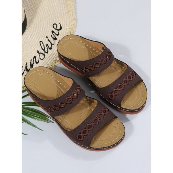 Retro Style Hollow Out Circular Embroidery Foot Casual Slippers - Image 40