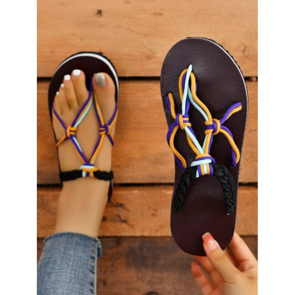 Braided Strap Beach Flip-flops - Image 4
