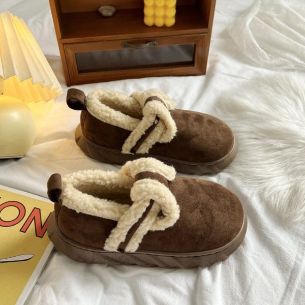 Casual Plain Slip On Flat Heel Snow Boots - Image 3
